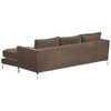 Emerly Modern Velvet Metal Leg Sofa