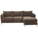 Emerly Modern Velvet Metal Leg Sofa